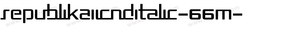 RepublikaIiCndItalic-66M字体转换
