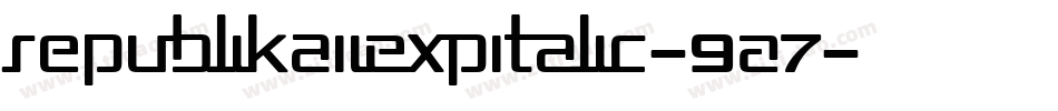 RepublikaIiExpItalic-9A7字体转换