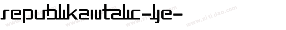 RepublikaIiItalic-lJe字体转换