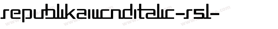 RepublikaIiiCndItalic-R5l字体转换