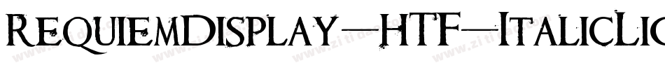 RequiemDisplay-HTF-ItalicLigs字体转换