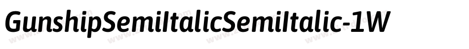 GunshipSemiItalicSemiItalic-1Wnv字体转换