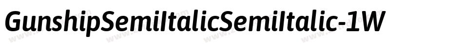 GunshipSemiItalicSemiItalic-1Wnv字体转换