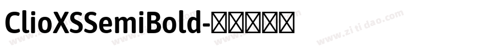 ClioXSSemiBold字体转换