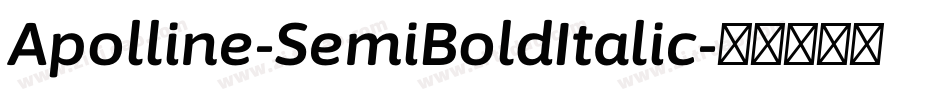 Apolline-SemiBoldItalic字体转换