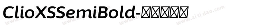 ClioXSSemiBold字体转换