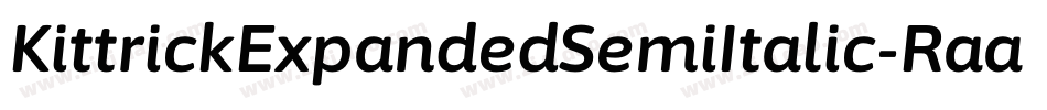 KittrickExpandedSemiItalic-RaaE字体转换