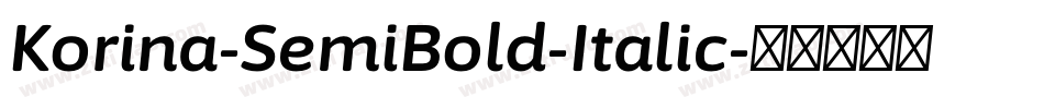Korina-SemiBold-Italic字体转换