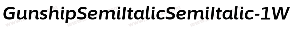 GunshipSemiItalicSemiItalic-1Wnv字体转换