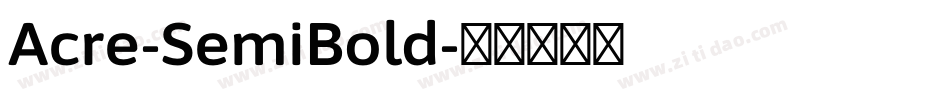 Acre-SemiBold字体转换