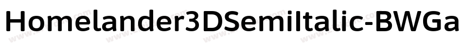 Homelander3DSemiItalic-BWGaB字体转换