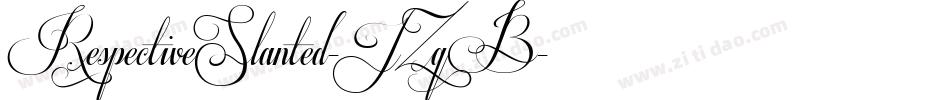 RespectiveSlanted-JZqB字体转换
