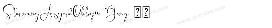 StormningAsgardOblique-Gemq字体转换