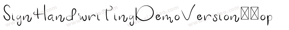 SignHandwritingDemoVersion-1opv字体转换
