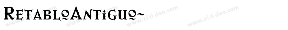 RetabloAntiguo字体转换