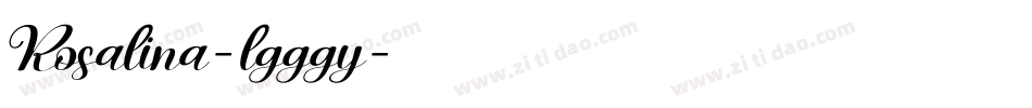 Rosalina-lgggy字体转换