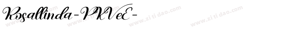 Rosallinda-PKVeE字体转换