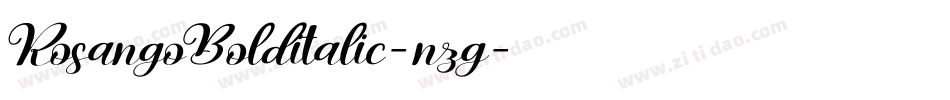 RosangoBolditalic-nzg字体转换