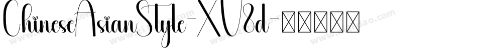 ChineseAsianStyle-XV8d字体转换
