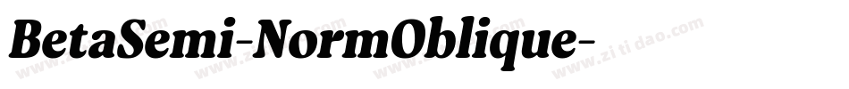 BetaSemi-NormOblique字体转换