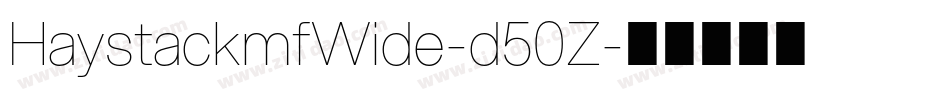 HaystackmfWide-d50Z字体转换