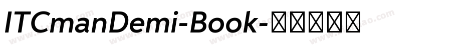ITCmanDemi-Book字体转换