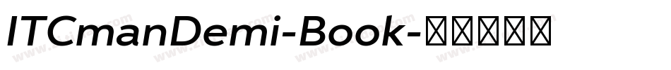 ITCmanDemi-Book字体转换