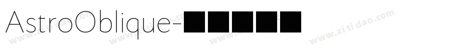 AstroOblique字体转换
