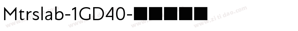 Mtrslab-1GD40字体转换