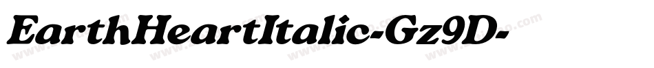 EarthHeartItalic-Gz9D字体转换