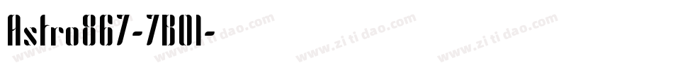 Astro867-7BOl字体转换
