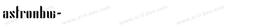 astronbw字体转换