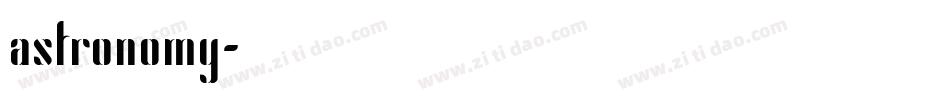 astronomy字体转换