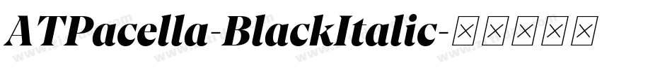 ATPacella-BlackItalic字体转换