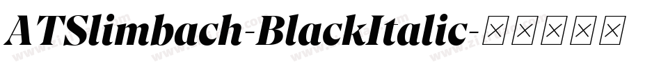 ATSlimbach-BlackItalic字体转换