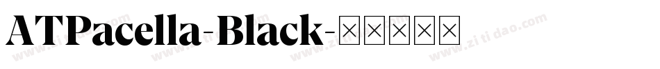 ATPacella-Black字体转换