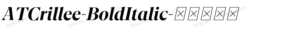 ATCrillee-BoldItalic字体转换