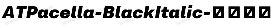 ATPacella-BlackItalic字体转换