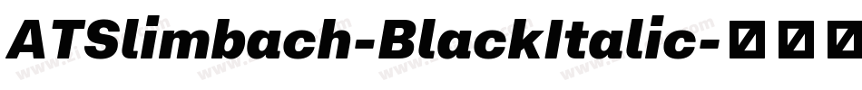 ATSlimbach-BlackItalic字体转换