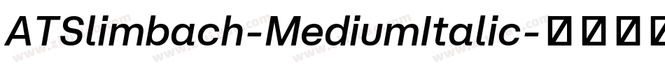 ATSlimbach-MediumItalic字体转换