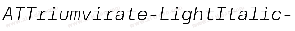 ATTriumvirate-LightItalic字体转换