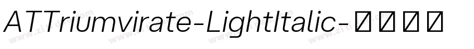 ATTriumvirate-LightItalic字体转换