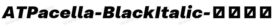 ATPacella-BlackItalic字体转换