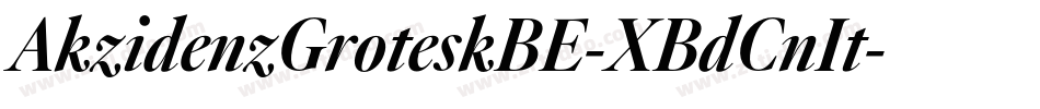 AkzidenzGroteskBE-XBdCnIt字体转换