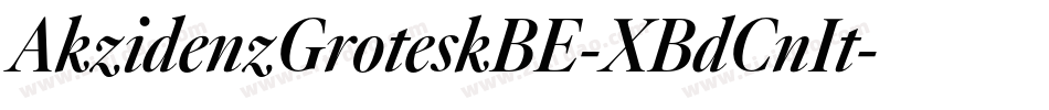 AkzidenzGroteskBE-XBdCnIt字体转换