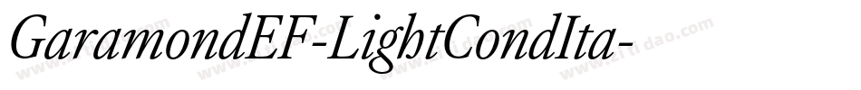 GaramondEF-LightCondIta字体转换