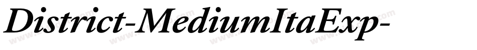 District-MediumItaExp字体转换