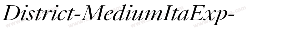 District-MediumItaExp字体转换