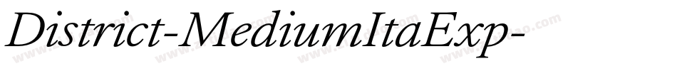District-MediumItaExp字体转换