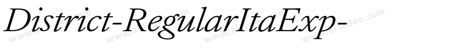 District-RegularItaExp字体转换